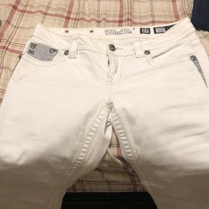 White used miss me jeans